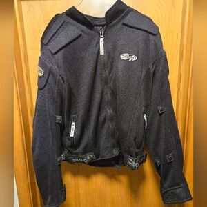 Joe Rocket Mens Ballistic Mesh Motorcycle Jacket Sz L Armored Padded Touring